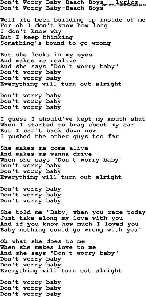 lyrics don t worry|don't worry song lyrics.